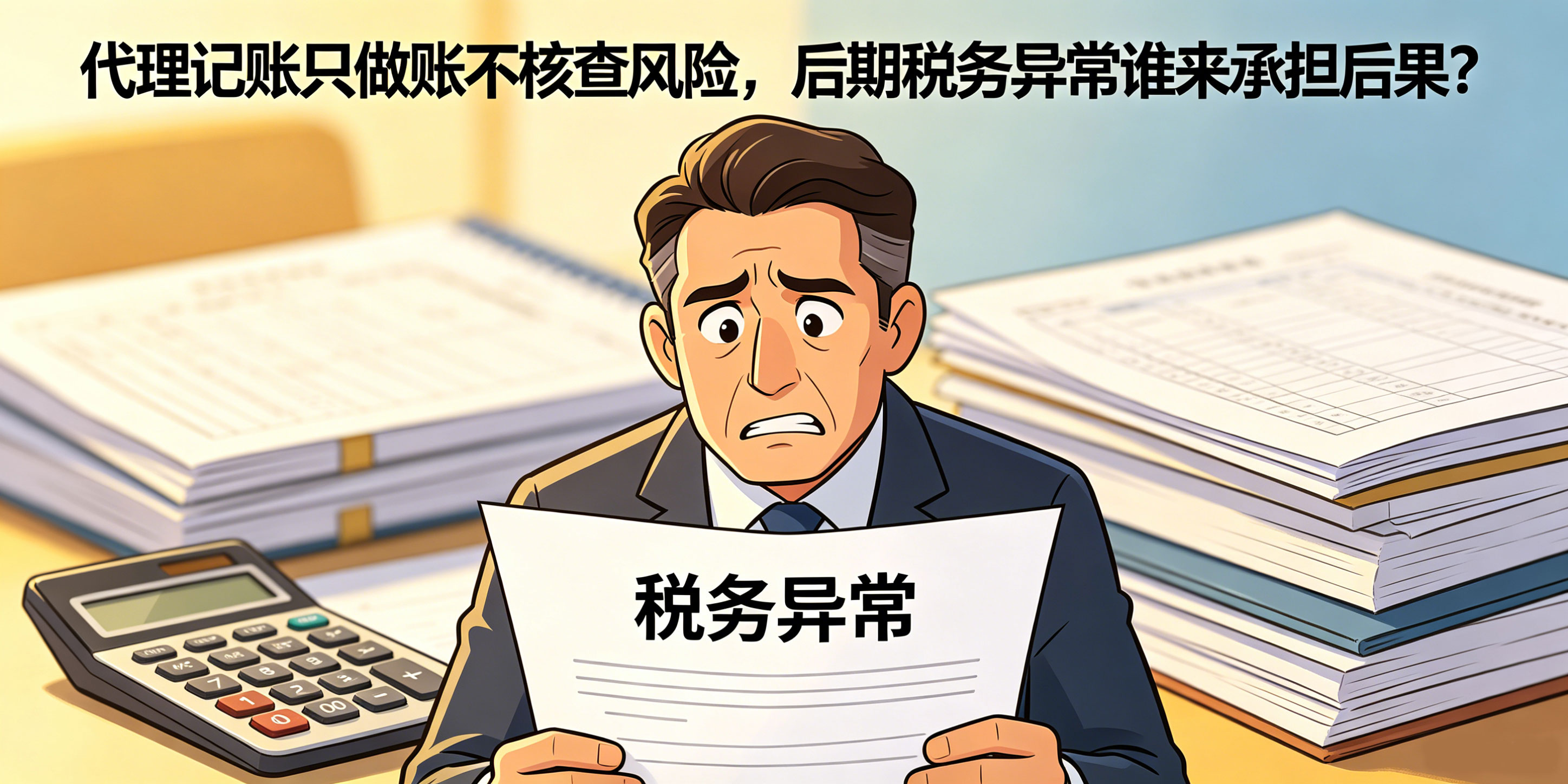 代理记账只做账不核查风险,后期税务异常谁来承担后果?(图1) 代理记账只做账不核查风险,后期税务异常谁来承担后果?(图1)