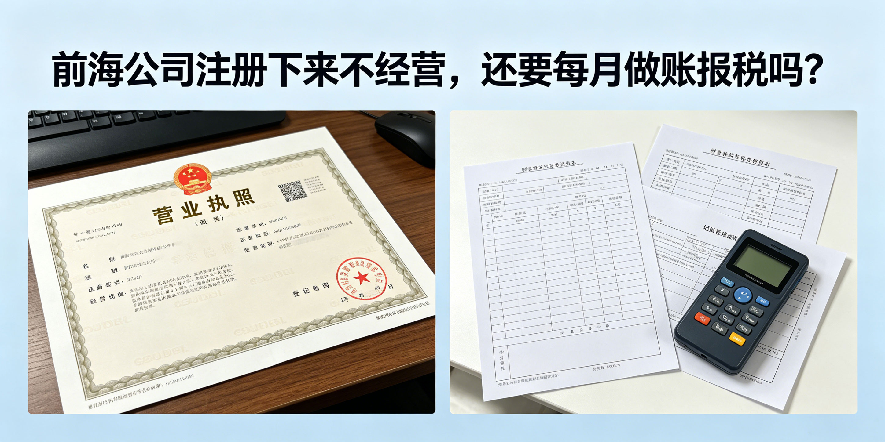 前海公司注册下来不经营,还要每月做账报税吗?(图1) 前海公司注册下来不经营,还要每月做账报税吗?(图1)