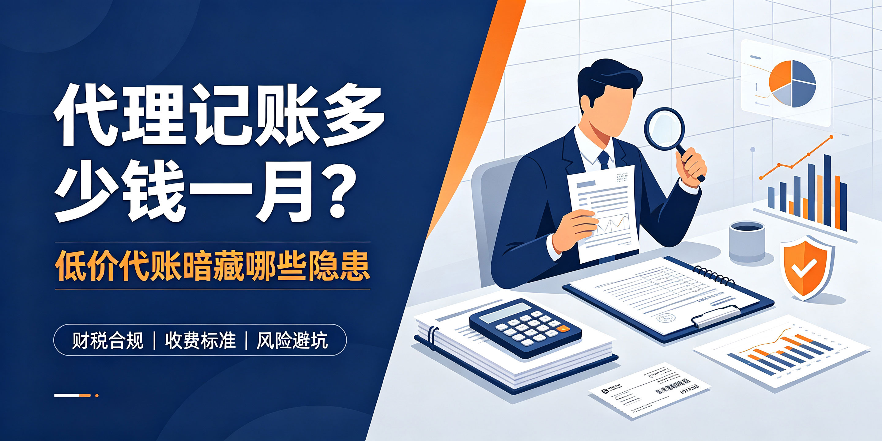 代理记账多少钱一月?低价代账暗藏哪些隐患很多老板不清楚?(图1) 代理记账多少钱一月?低价代账暗藏哪些隐患很多老板不清楚?(图1)