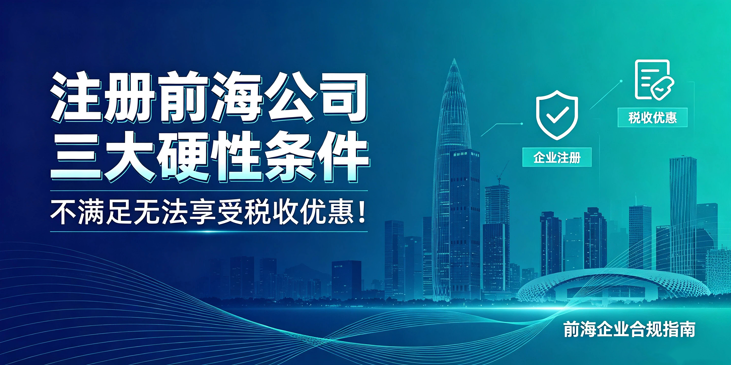 【企好运】注册前海公司三大硬性条件,不满足无法享受税收优惠!(图1) 【企好运】注册前海公司三大硬性条件,不满足无法享受税收优惠!(图1)