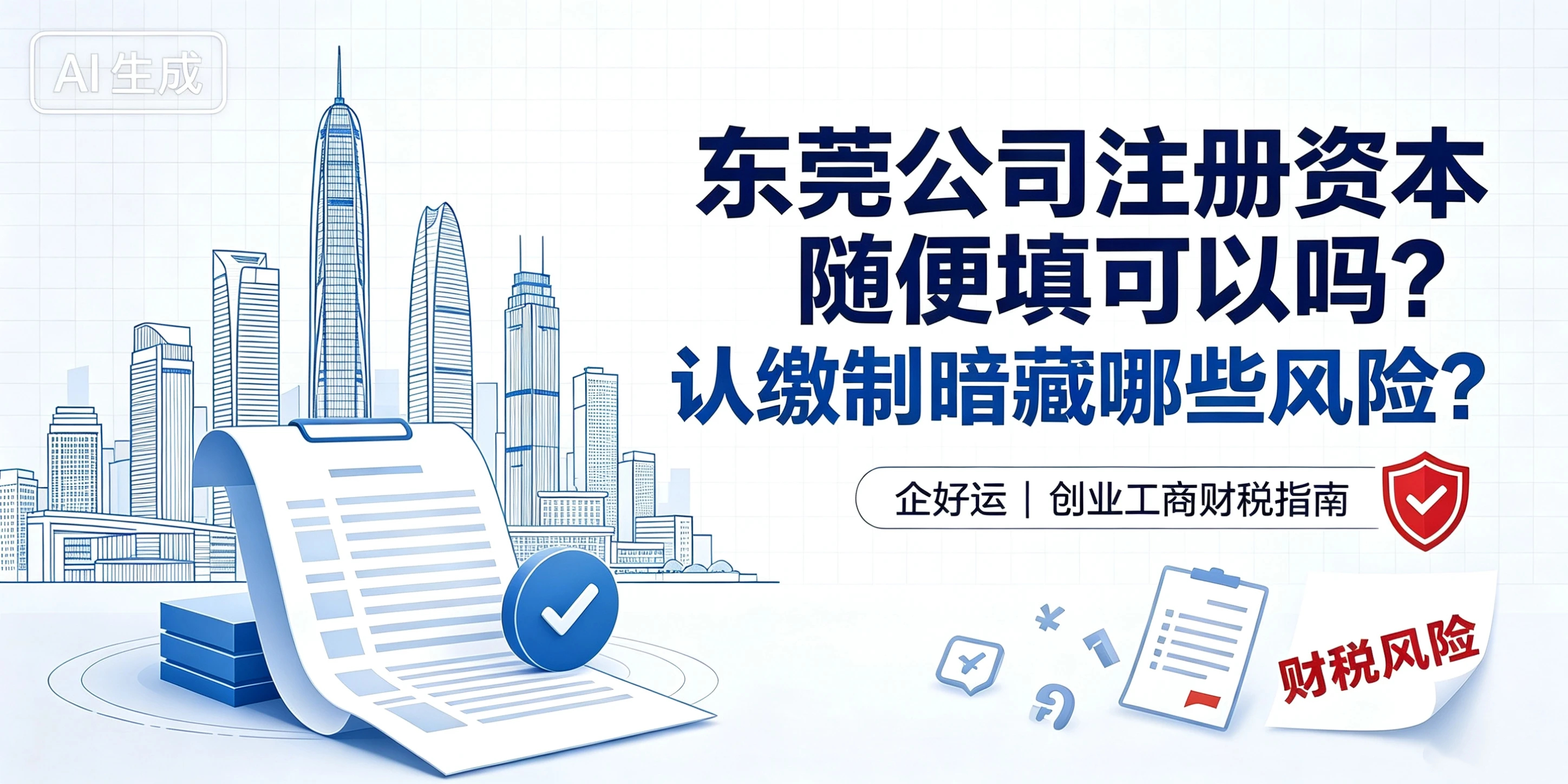 【企好运】东莞公司注册资本随便填可以吗？认缴制暗藏哪些风险？(图1)