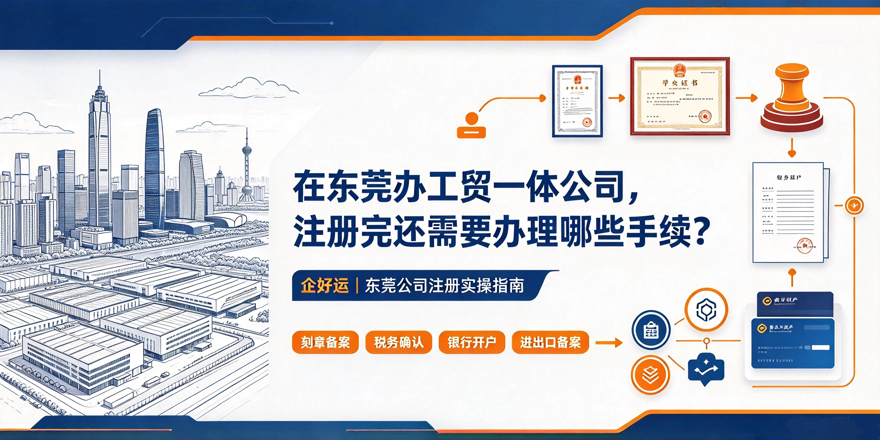 【企好运】在东莞办工贸一体公司，注册完还需要办理哪些手续？(图1)