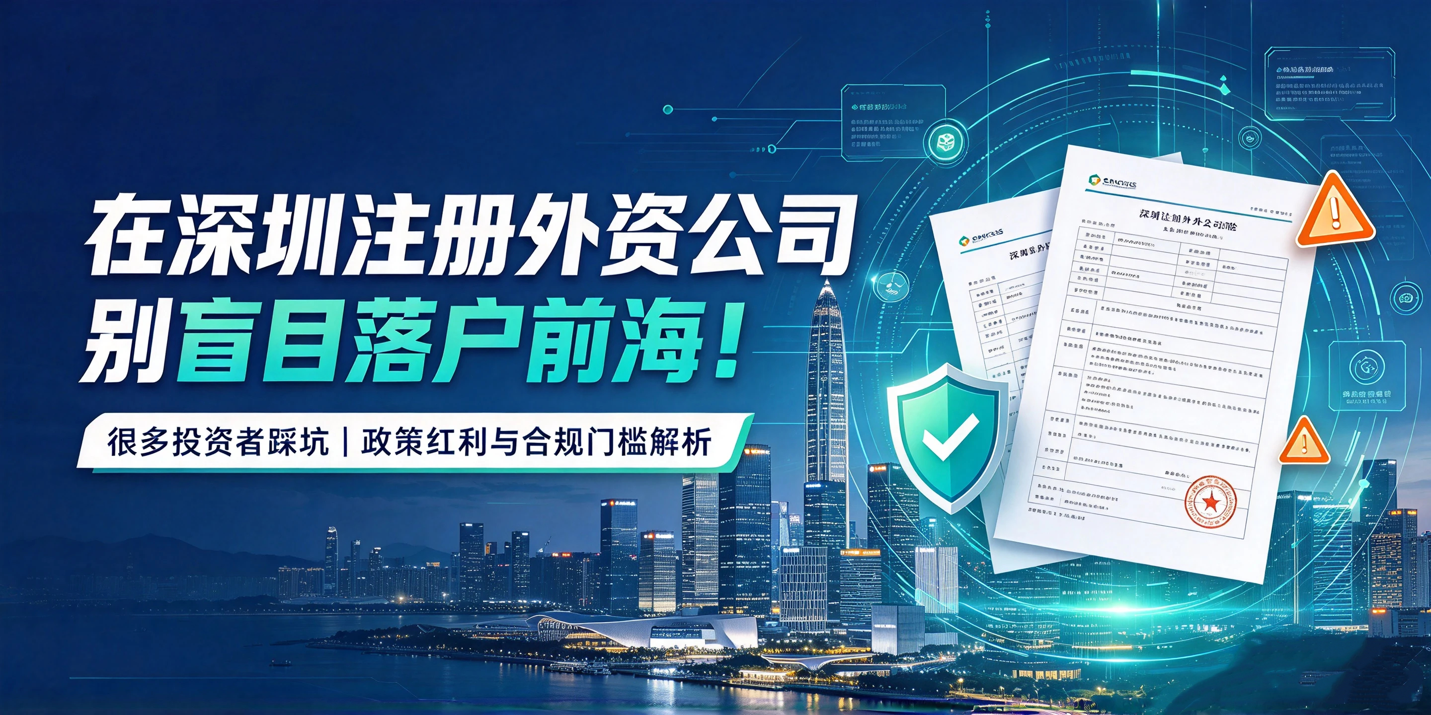 【企好运】在深圳注册外资公司别盲目落户前海!很多投资者踩坑!(图1) 【企好运】在深圳注册外资公司别盲目落户前海!很多投资者踩坑!(图1)