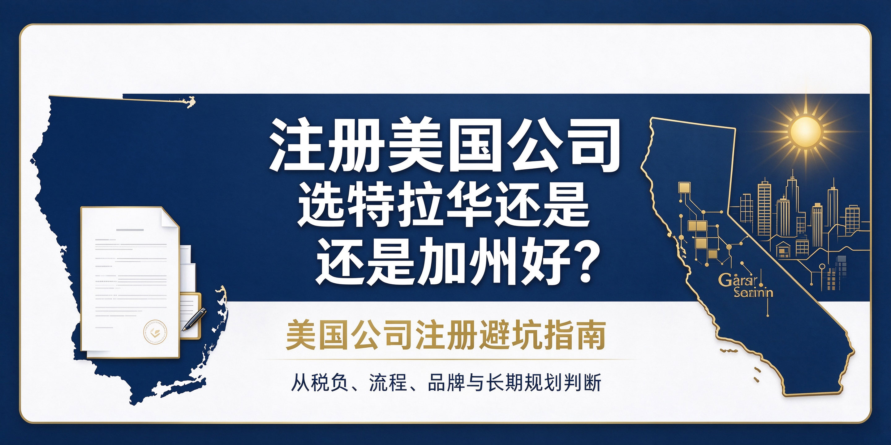 【企好运】注册美国公司选特拉华还是加州好？美国公司注册避坑指南(图1)