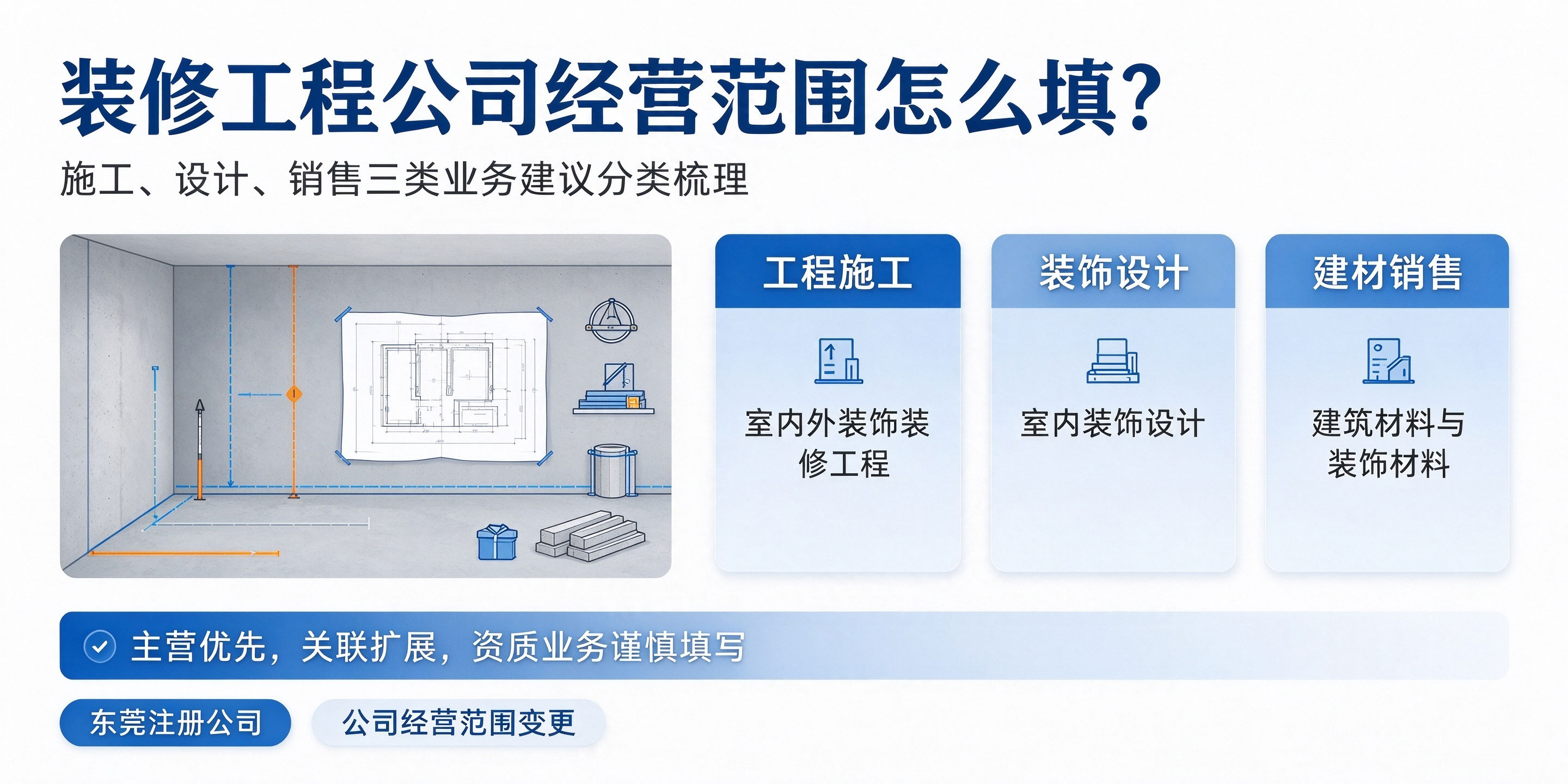 【企好运】东莞做装修工程注册公司，经营范围该怎么规范填写？避坑指南(图2)